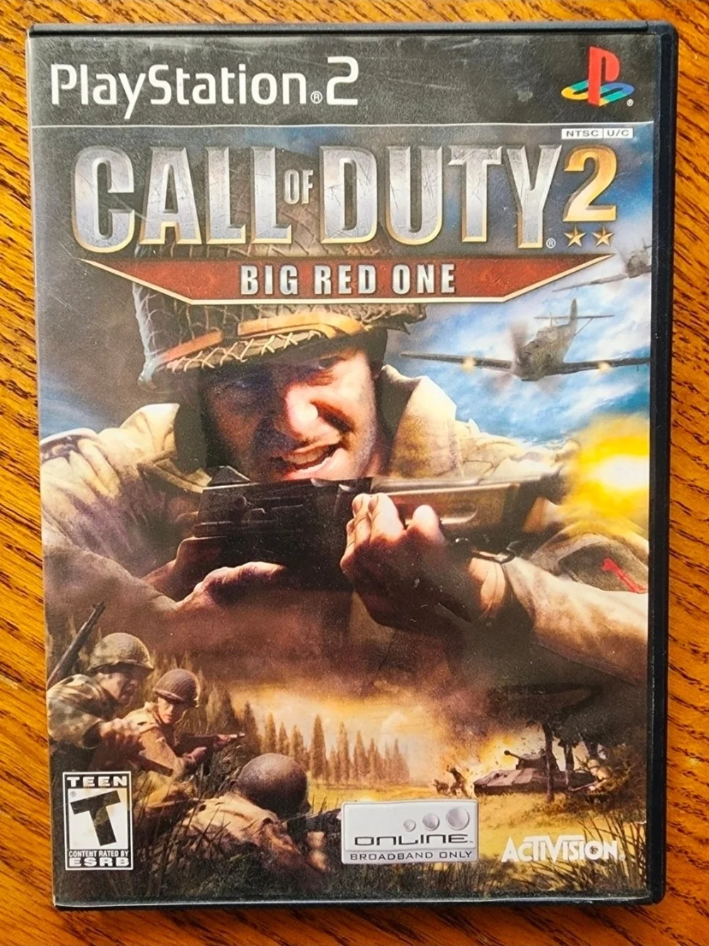 Sony PlayStation 2 Call of Duty 2: Big Red One - Black & Red Cover